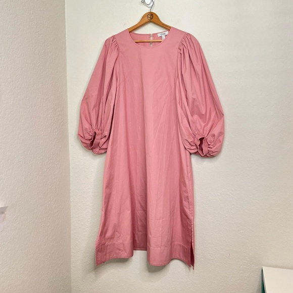 COS Dresses & Skirts - COS midi A-Line dress with puff sleeves